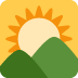 Sunrise Over Mountains emoji, Twitter / X, Twemoji 17