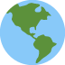 Globe Showing Americas emoji, Twitter / X, Twemoji 17