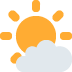Sun Behind Small Cloud emoji, Twitter / X, Twemoji 17