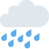 Cloud with Rain emoji, Twitter / X, Twemoji 17