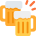 Clinking Beer Mugs emoji, Twitter / X, Twemoji 17