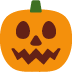 Jack-o-lantern emoji, Twitter / X, Twemoji 17