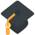 Graduation Cap emoji, Twitter / X, Twemoji 17