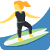 Woman Surfing emoji, Twitter / X, Twemoji 17