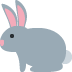 Rabbit emoji, Twitter / X, Twemoji 17