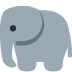 Elephant emoji, Twitter / X, Twemoji 17