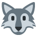 Wolf emoji, Twitter / X, Twemoji 17