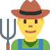 Man Farmer emoji, Twitter / X, Twemoji 17