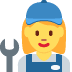 Woman Mechanic emoji, Twitter / X, Twemoji 17