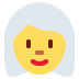 Woman White Hair emoji, Twitter / X, Twemoji 17