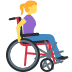 Woman In Manual Wheelchair Facing Right emoji, Twitter / X, Twemoji 17