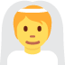 Person with Veil emoji, Twitter / X, Twemoji 17