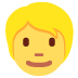 Person: Blond Hair emoji, Twitter / X, Twemoji 17