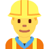 Man Construction Worker emoji, Twitter / X, Twemoji 17