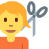 Person Getting Haircut emoji, Twitter / X, Twemoji 17
