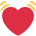 Beating Heart emoji, Twitter / X, Twemoji 17