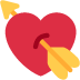 Heart with Arrow emoji, Twitter / X, Twemoji 17