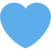 Blue Heart emoji, Twitter / X, Twemoji 17