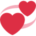 Revolving Hearts emoji, Twitter / X, Twemoji 17
