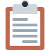 Clipboard emoji, Twitter / X, Twemoji 17