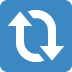Clockwise Vertical Arrows emoji, Twitter / X, Twemoji 17