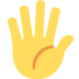 Hand with Fingers Splayed emoji, Twitter / X, Twemoji 17