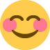 Smiling Face with Smiling Eyes emoji, Twitter / X, Twemoji 17