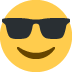 Smiling Face with Sunglasses emoji, Twitter / X, Twemoji 17