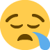 Sleepy Face emoji, Twitter / X, Twemoji 17