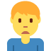 Man Frowning emoji, Twitter / X, Twemoji 17