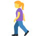 Woman Walking emoji, Twitter / X, Twemoji 17