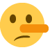 Lying Face emoji, Twitter / X, Twemoji 17