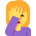 Woman Facepalming emoji, Twitter / X, Twemoji 17