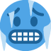 Cold Face emoji, Twitter / X, Twemoji 17