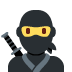 Ninja emoji, Twitter / X, Twemoji 17