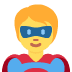 Superhero emoji, Twitter / X, Twemoji 17