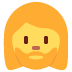 Woman Beard emoji, Twitter / X, Twemoji 17