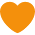 Orange Heart emoji, Twitter / X, Twemoji 17