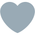 Grey Heart emoji, Twitter / X, Twemoji 17