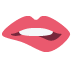 Biting Lip emoji, Twitter / X, Twemoji 17