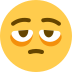 Face With Bags Under Eyes emoji, Twitter / X, Twemoji 17