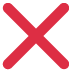 Cross Mark emoji, Twitter / X, Twemoji 17